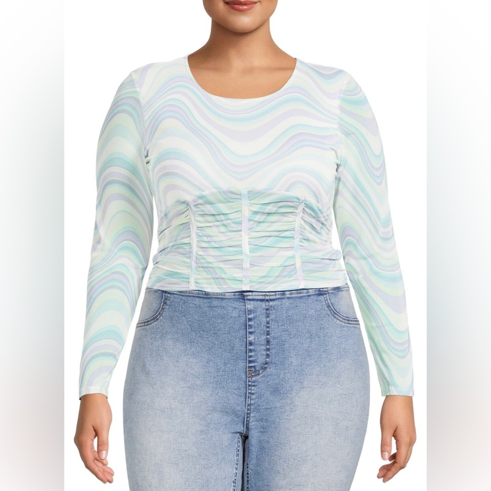 Madden NYC Sheer Swirl Top